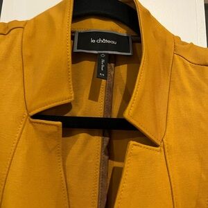 Le Chateau mustard colour Blazer with Prominent Collar and two buttons